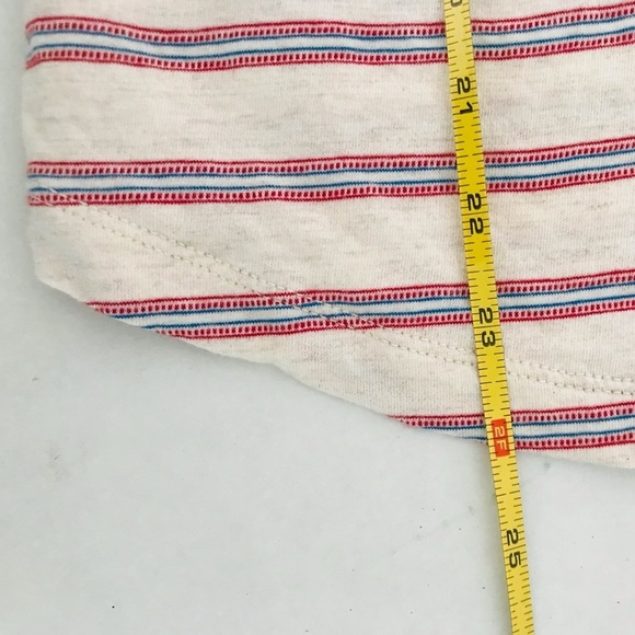 Madewell | Rib Crewneck Tee Womens Size M Beige Jacquard Stripe Pullover - Picture 8 of 10